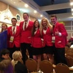 State officers and Flag